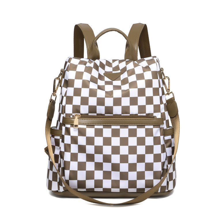 Stylish Checkered Backpack Kalsten