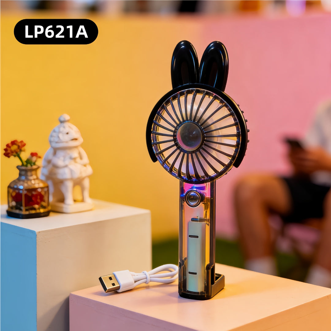 Ladies portable mini handheld fan in cute rabbit design Kalsten