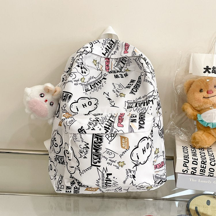 Backpack with Creative Graffiti Design Kalsten