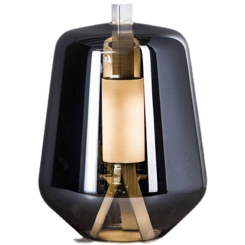 Modern Table Lamp with Transparent Glass Shade