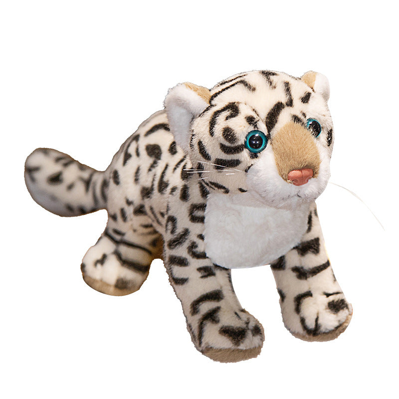 Plush Snow Leopard Bag Charm with Soft Faux-Fur and Detachable Strap Kalsten