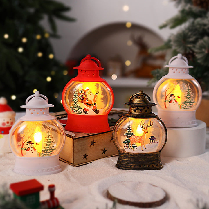 Decorative Christmas lantern with festive Santa motif Kalsten