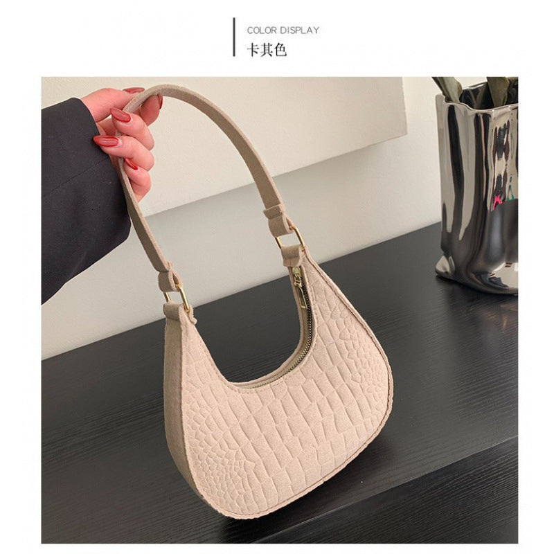 WoCrocodile Texture Handheld Hobo Bag Kalsten
