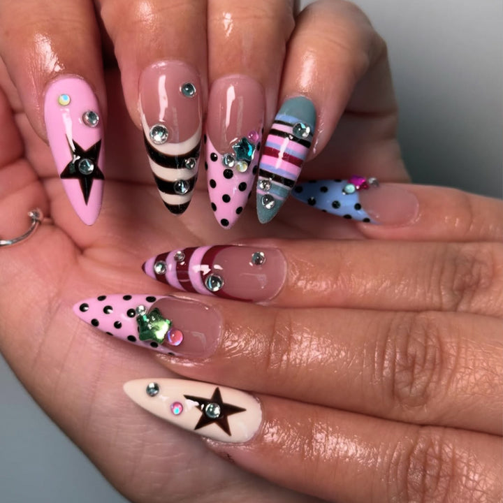 Decorative Stiletto Nail Art Extensions Kalsten 1789713184