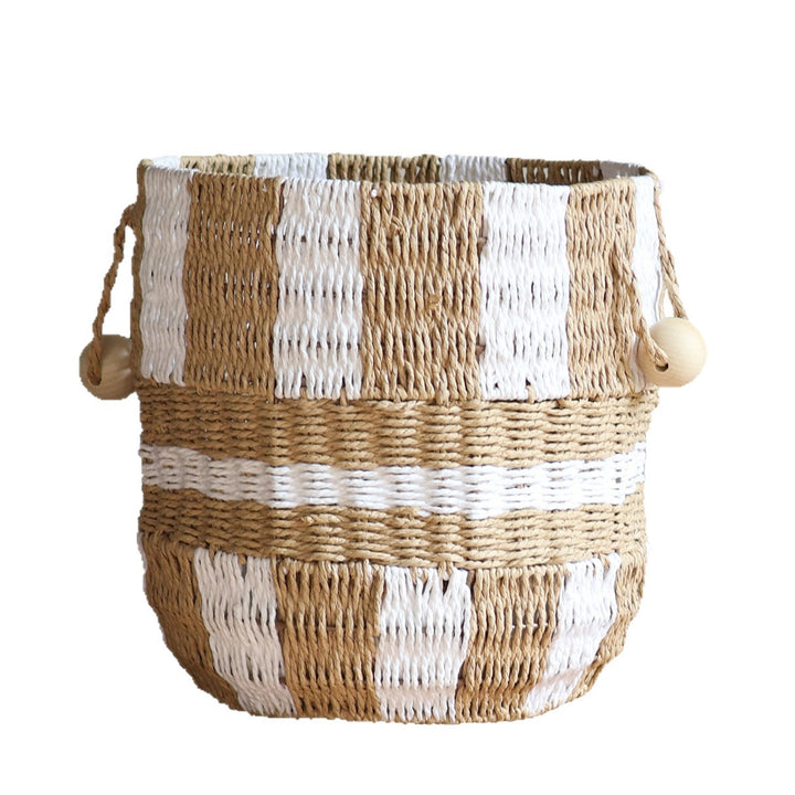 Handcrafted storage bucket made of pocket fabric Kalsten