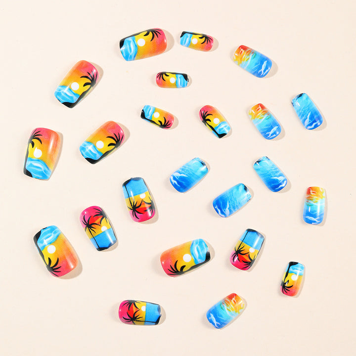 Coastal Sunset Nail Art Kalsten
