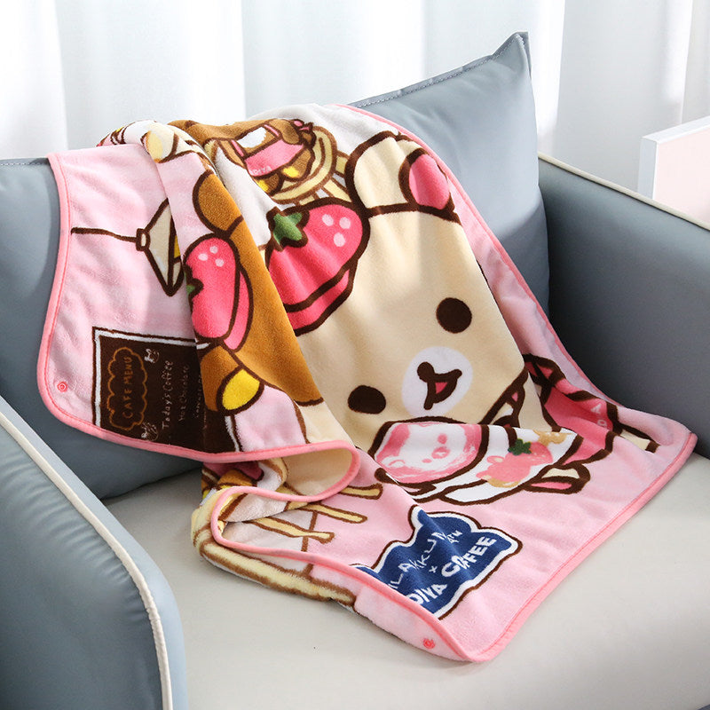 Plush Cartoon Character Throw Blanket