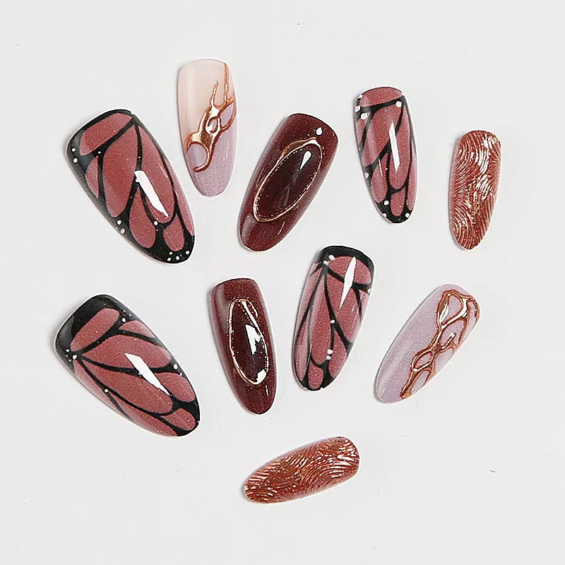 Creative nail design with artistic decorations Kalsten
