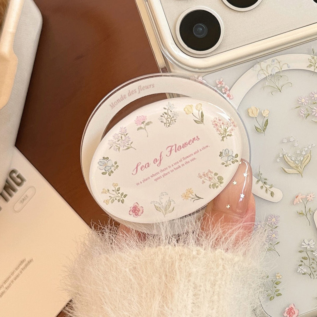 Elegant ceramic coaster with floral design Kalsten