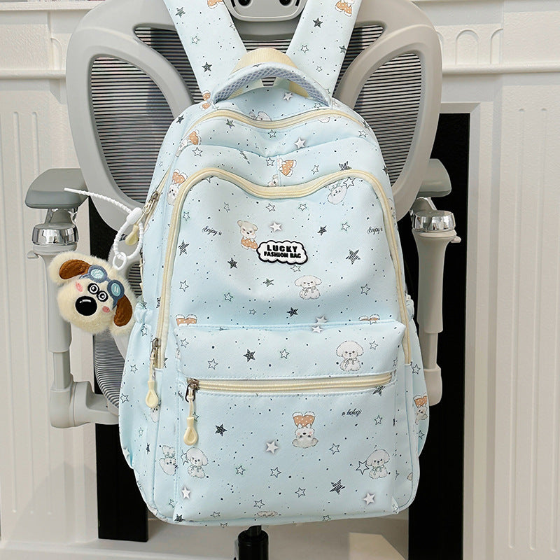 Whimsical Animal Print School Backpack