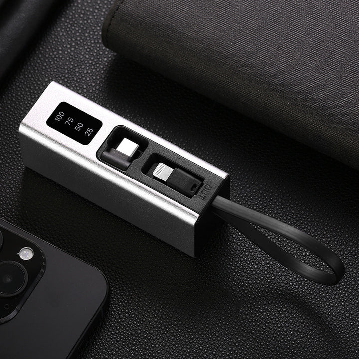 Multifunctional charger with integrated USB cable and LED display Kalsten