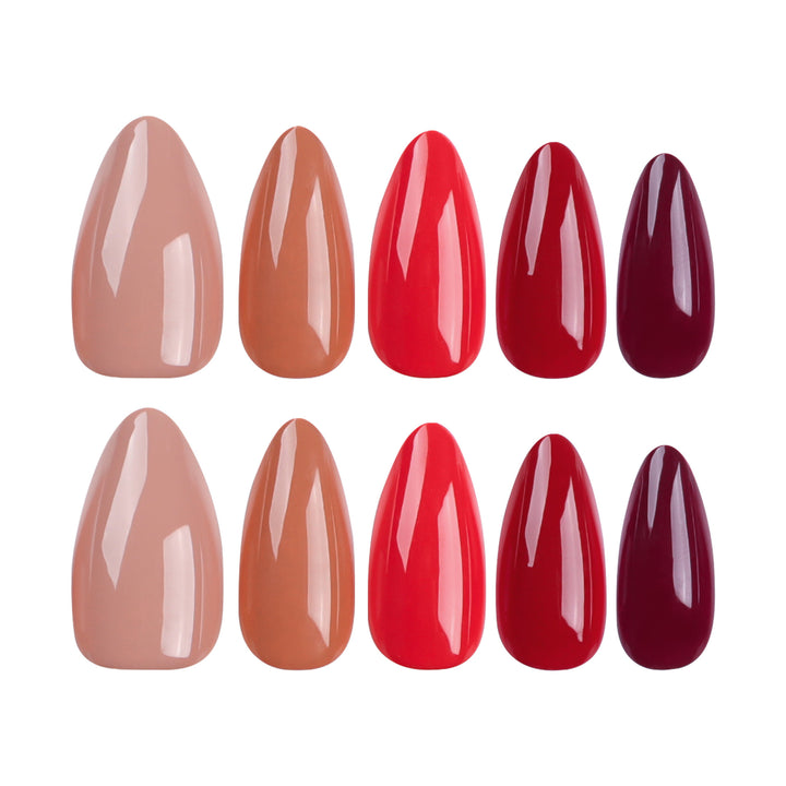 Artful nail extensions in elegant stiletto style Kalsten