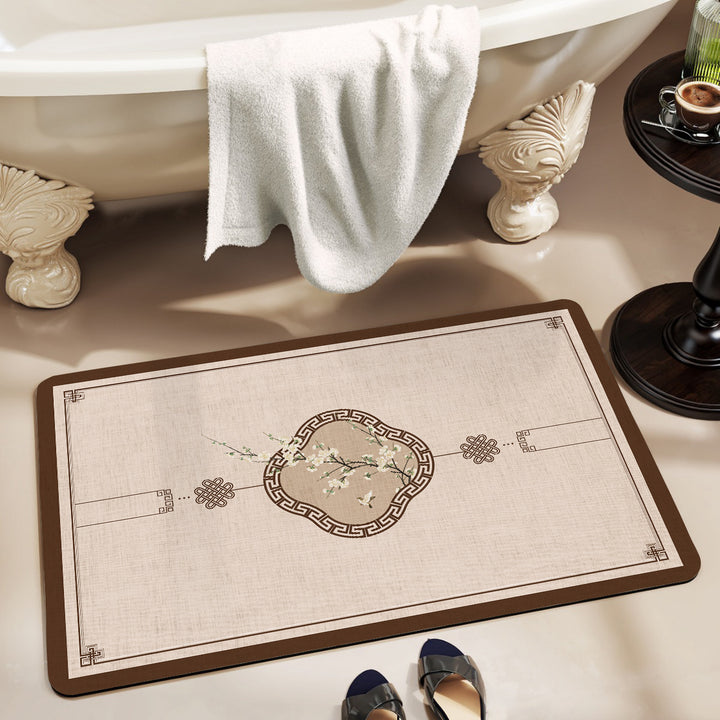 Elegant Geometric Bathroom Mat Kalsten