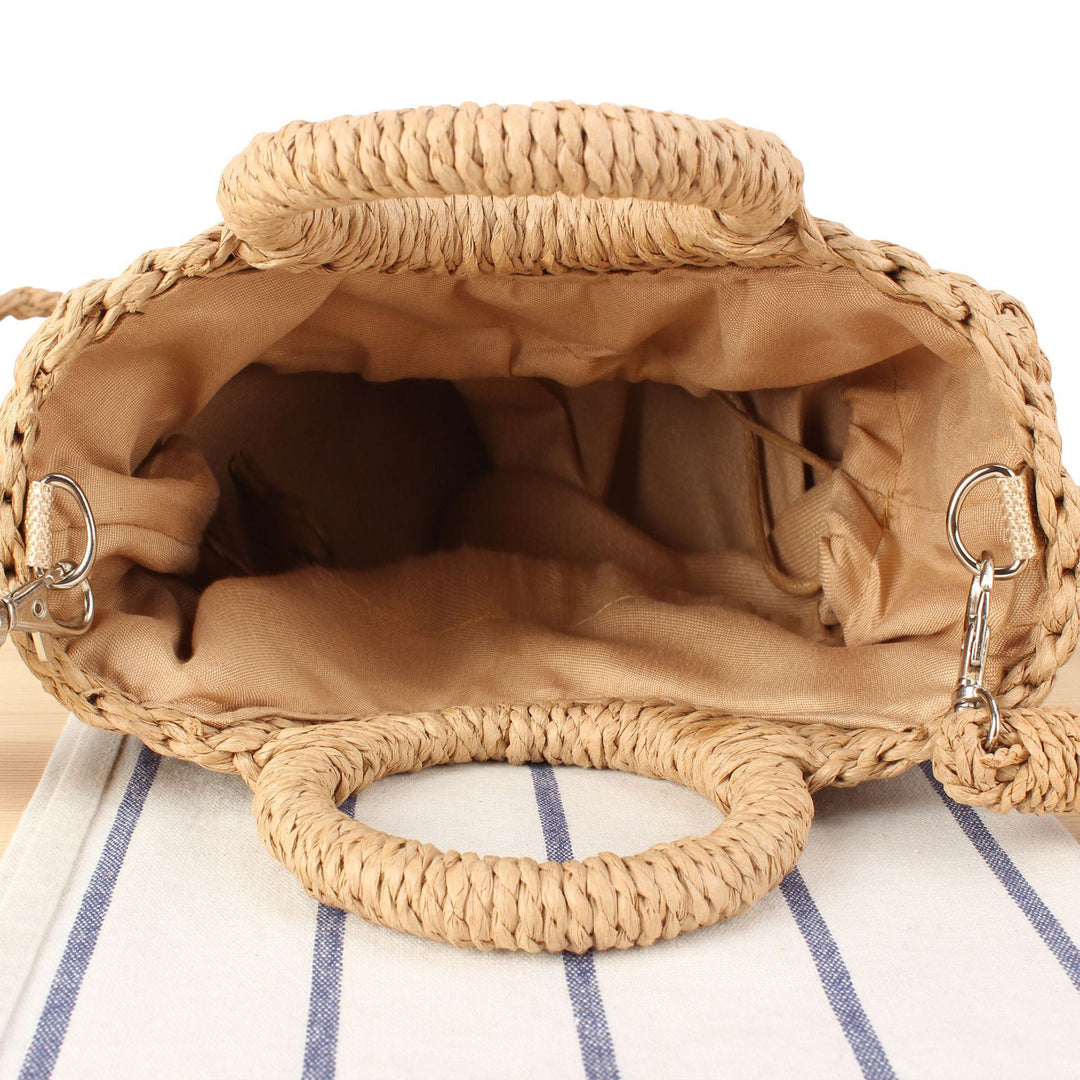 Shoulder Bag Made of Hand-Woven Basketry Kalsten