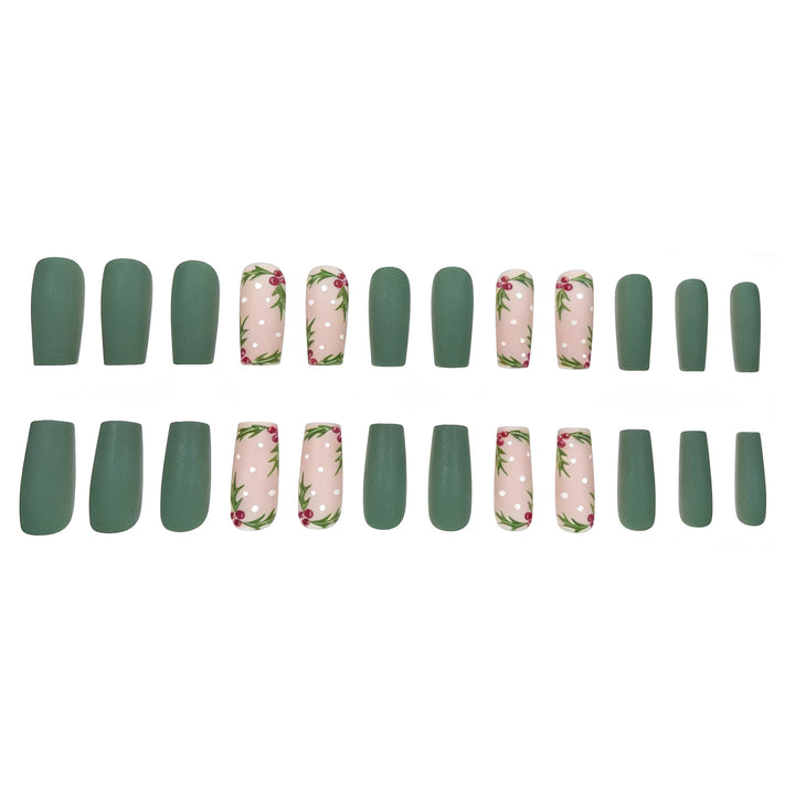 Festive Holly Nail Art Enhancements Kalsten