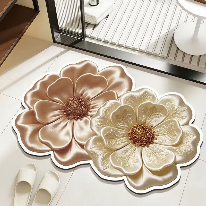 Luxurious Floral Bath Mat Kalsten