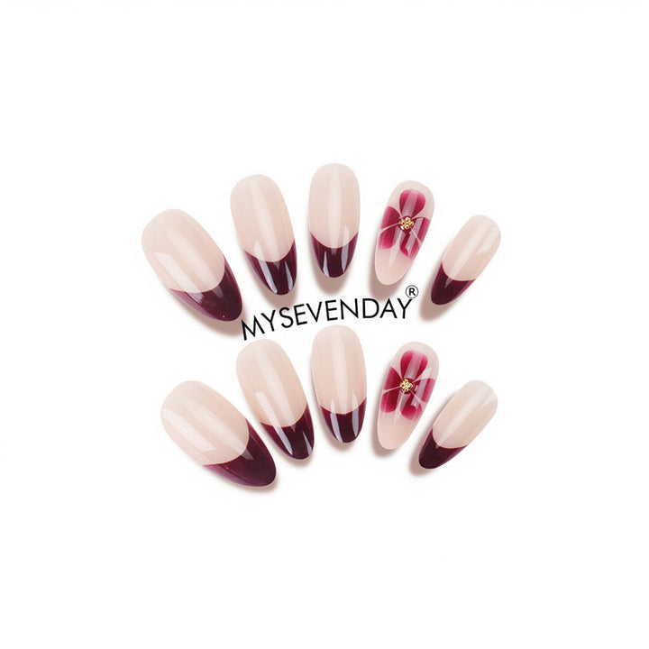 Elegant Floral Design Press-On Nails Kalsten