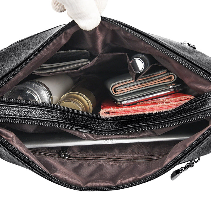 Elegant Textured Shoulder Bag Kalsten