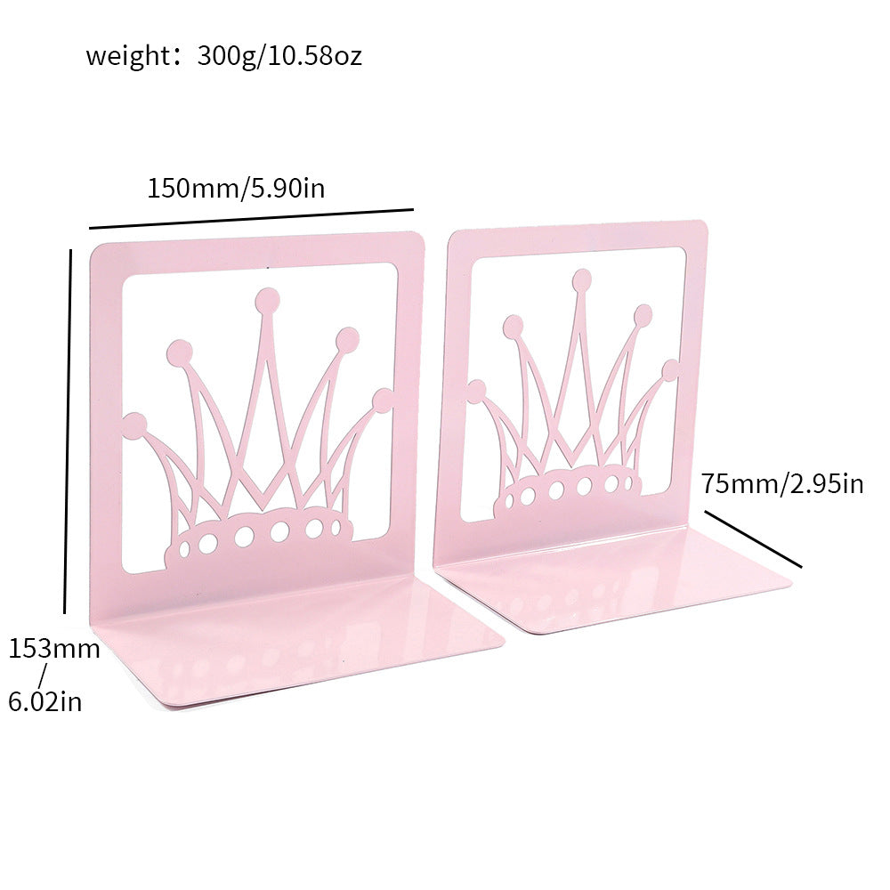 Crown-Themed Decorative Bookends