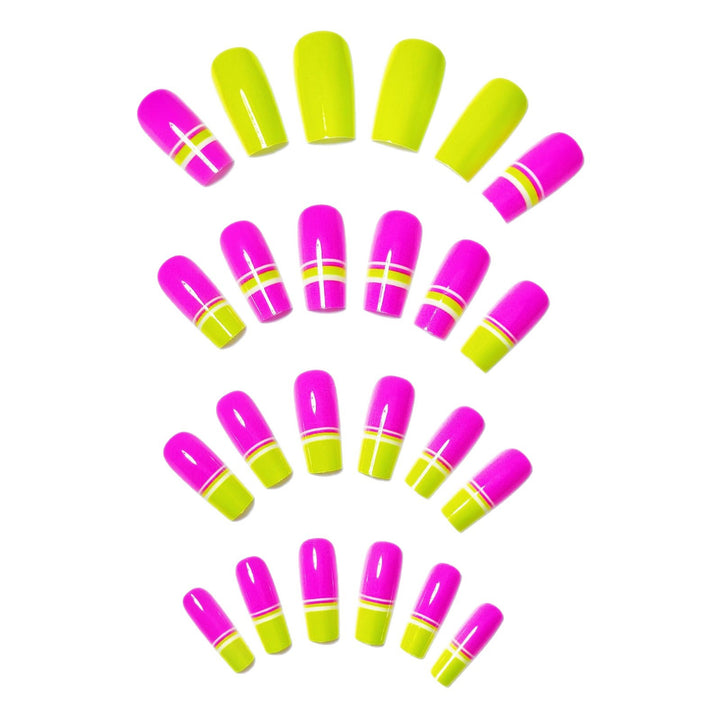 Creative artistic nails with geometric color effect Kalsten