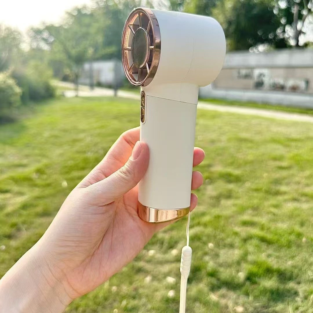 Women Portable Hand Fan with Digital Display and Variable Speed Control Kalsten