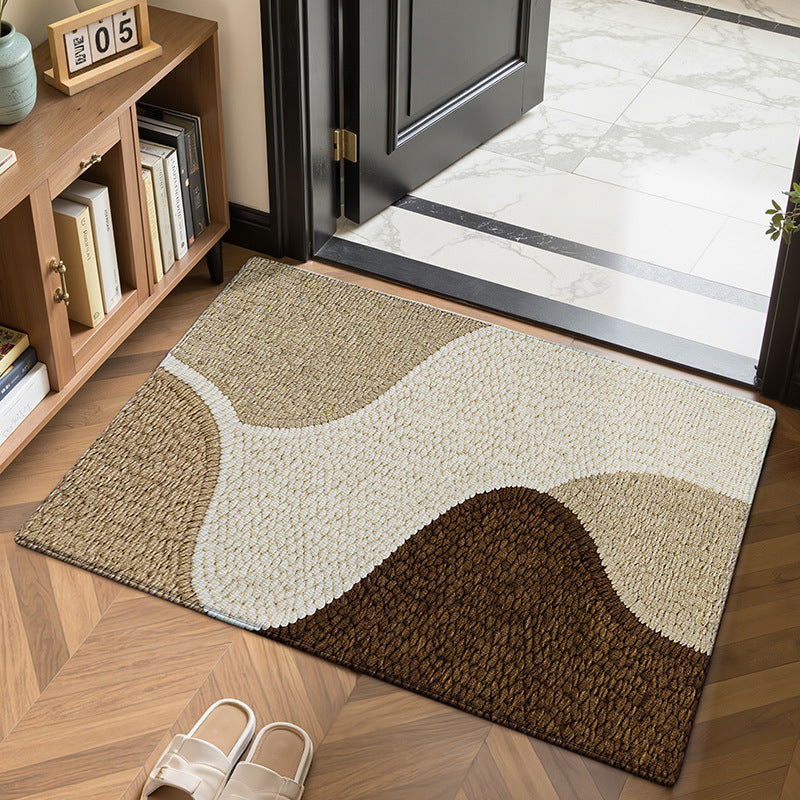Textured Leaf Print Entrance Mat Kalsten