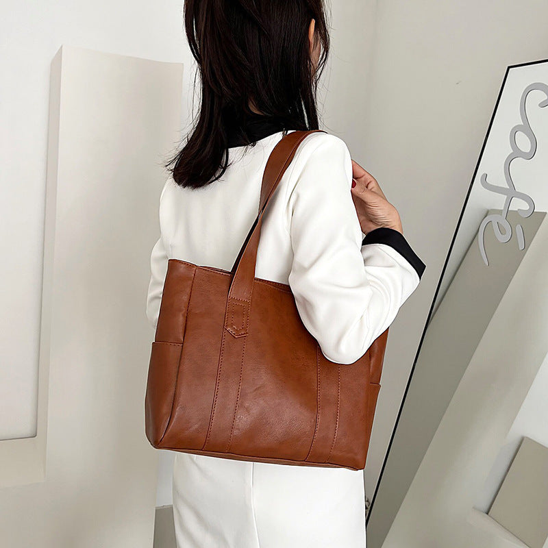 Casual Leather Everyday Tote