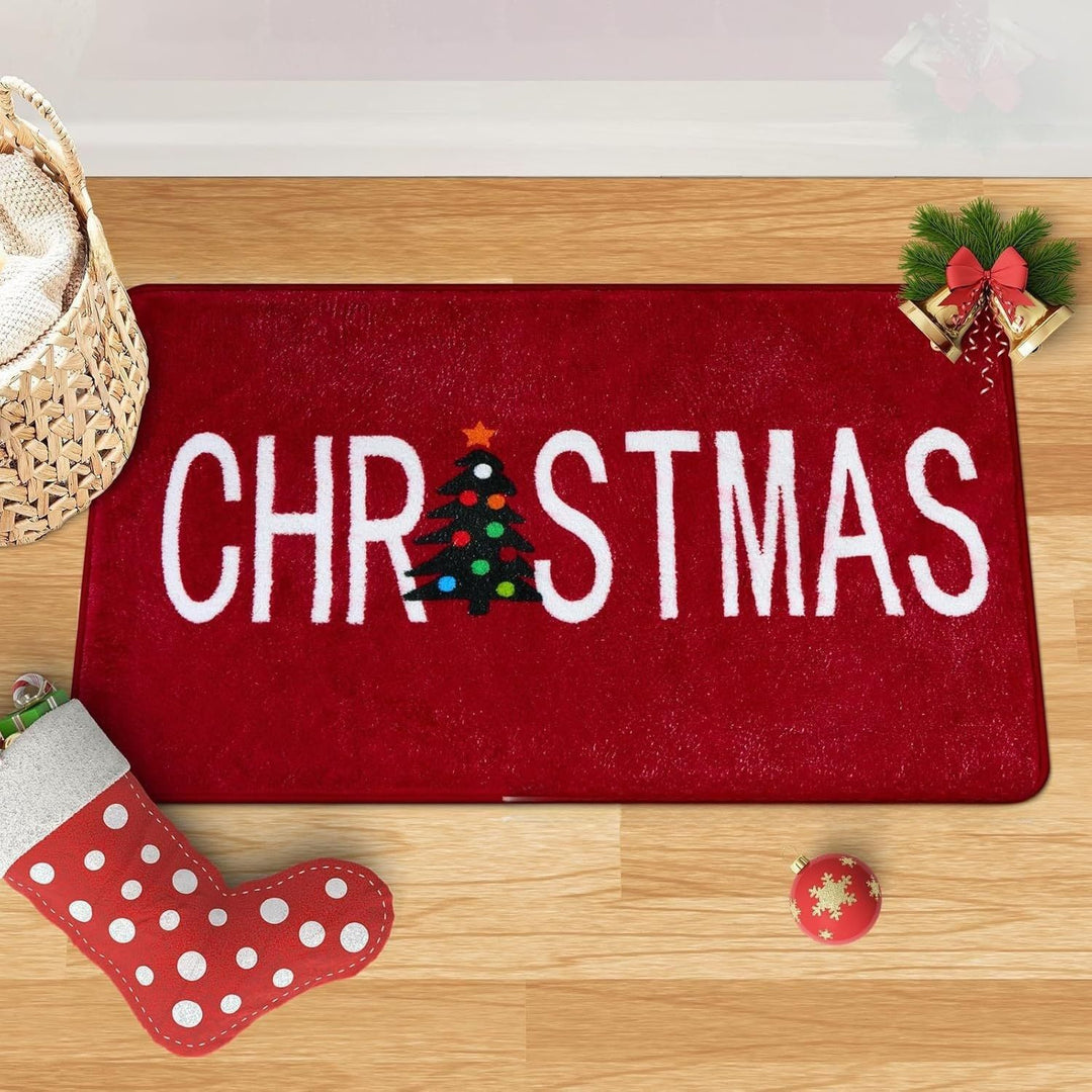 Winter-Themed Plush Bath Mat