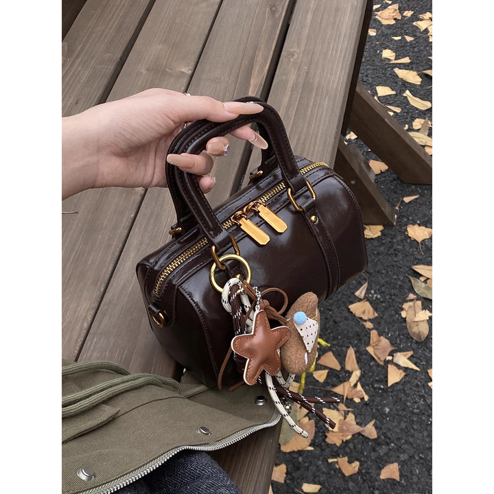 Soft Leather Handheld Satchel Kalsten