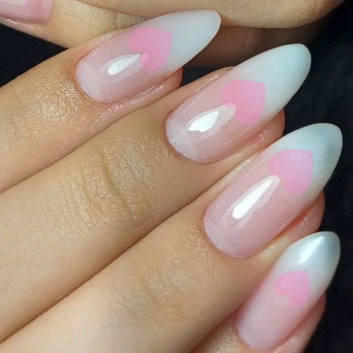 Heart-Accent Press-On Nail Set Kalsten