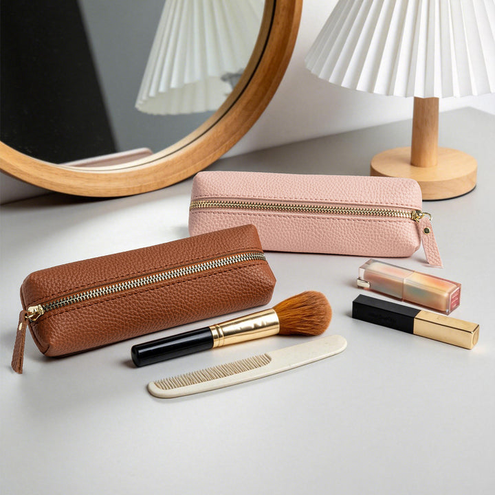 Leather Zippered Pencil Case Kalsten