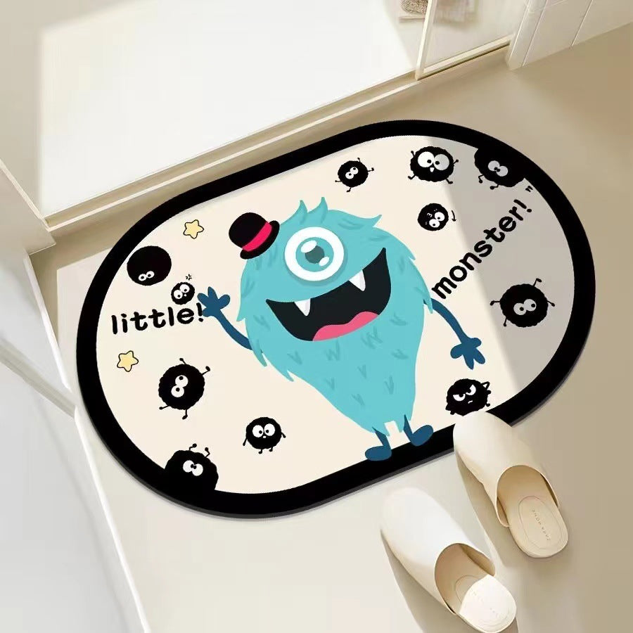 Playful Monster-Themed Bath Mat Kalsten