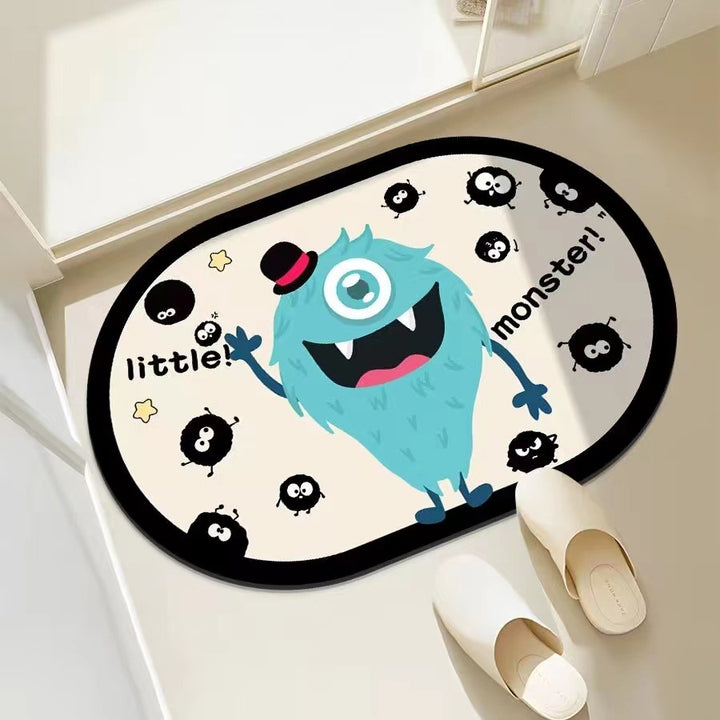 Playful Monster-Themed Bath Mat Kalsten