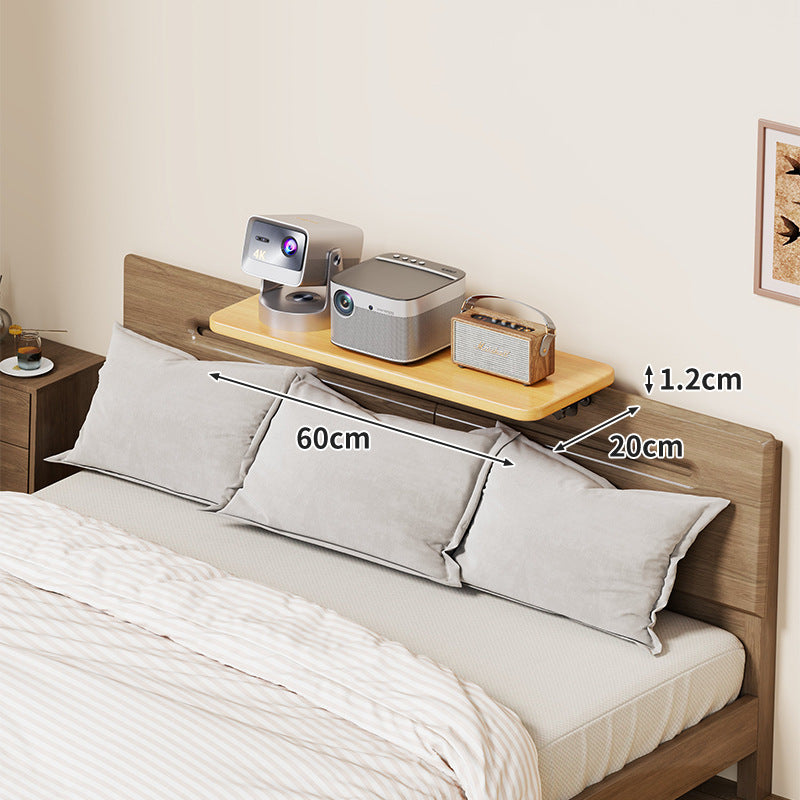 Slim Wall-Mounted Floating Bedside Shelf with Concealed Brackets
