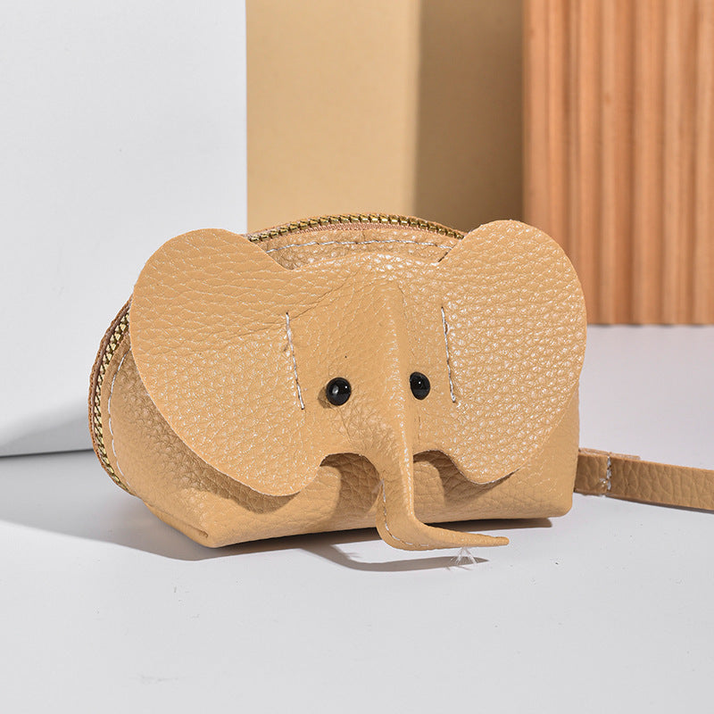 Cute Elephant-Themed Zippered Coin Purse Kalsten