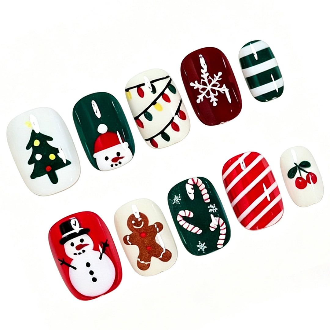 Festive Holiday Nail Art Set Kalsten