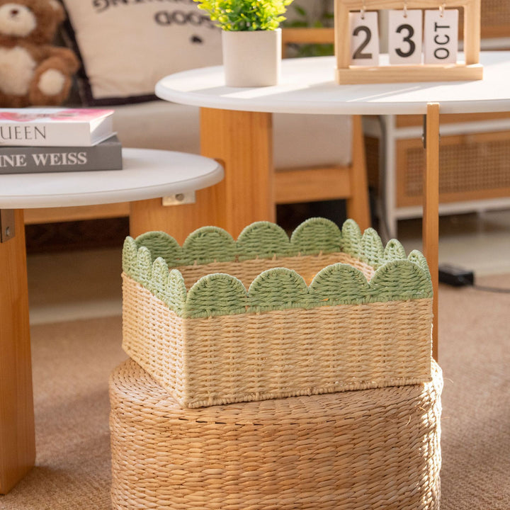 Decorative Scalloped Storage Basket Kalsten