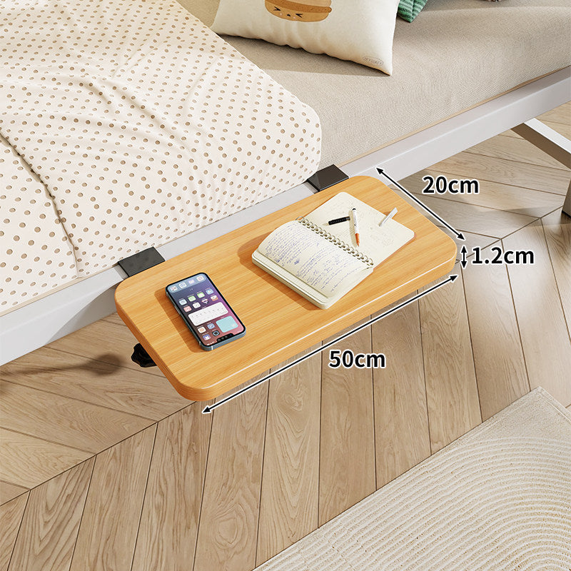 Clamp-On Floating Bedside Shelf with Bamboo Top and Slim Profile
