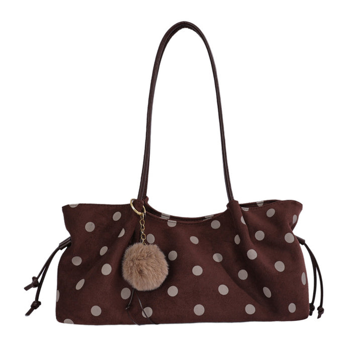 Chic Polka Dot Hobo Tote Bag