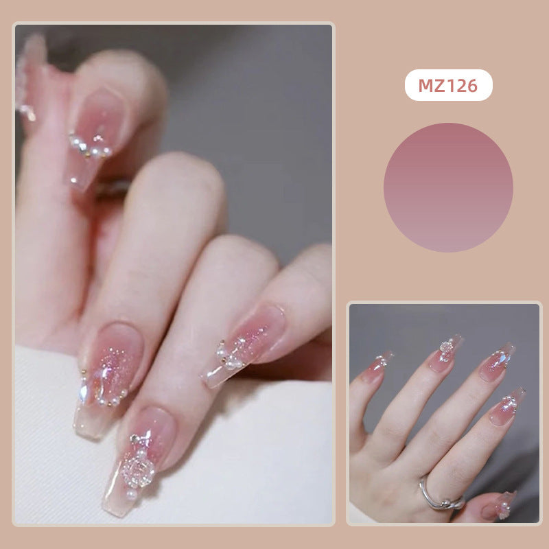 Artistic Nail Extensions with Flower Design Kalsten