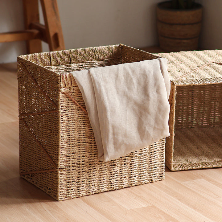 Storage basket made of braided rattan Kalsten