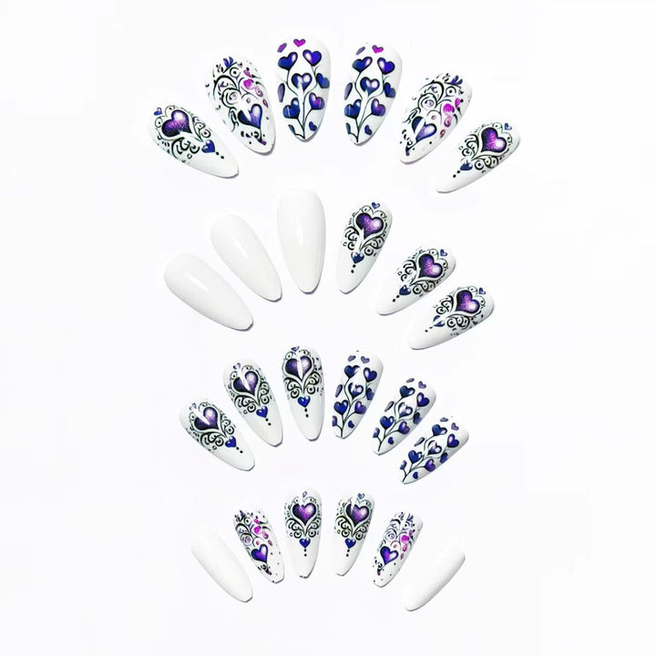 Artistic Heart-Design Nail Art Kalsten