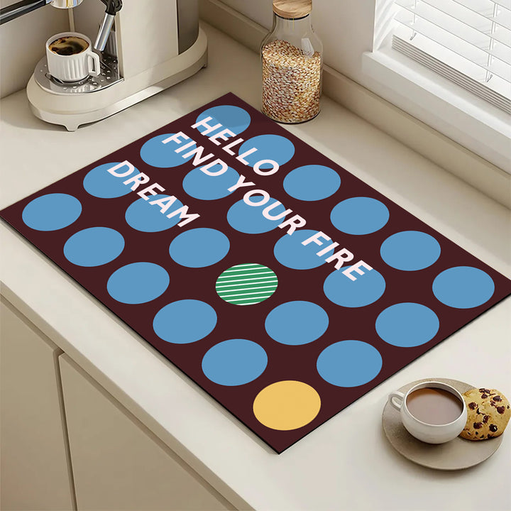 Playful Textured Kitchen Mat Kalsten