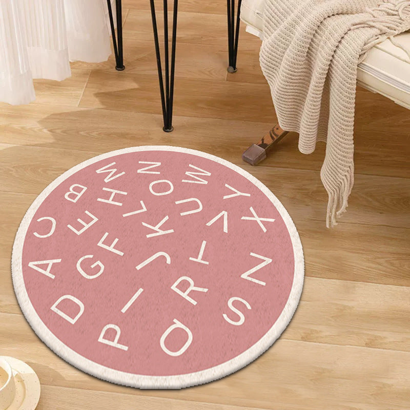Educational Alphabet Round Rug