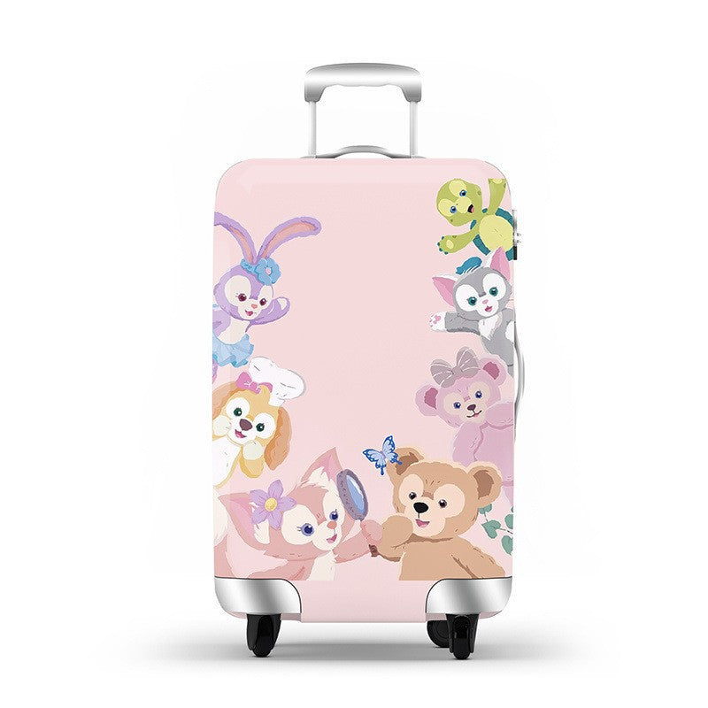 Unisex hard-shell luggage with trendy dog motif Kalsten