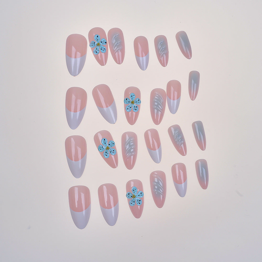 Artistic Floral and Abstract Design Press-On Nail Set Kalsten