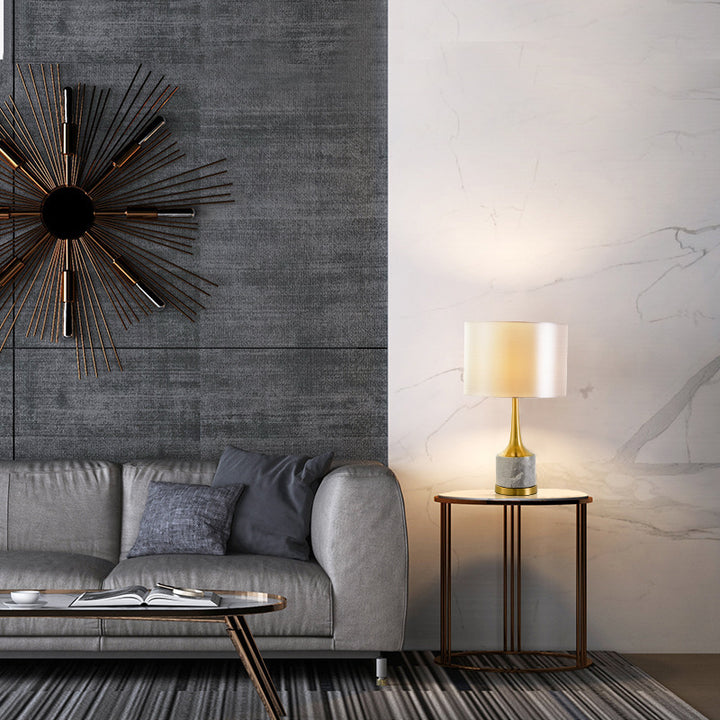 Elegant Marble and Gold Table Lamp