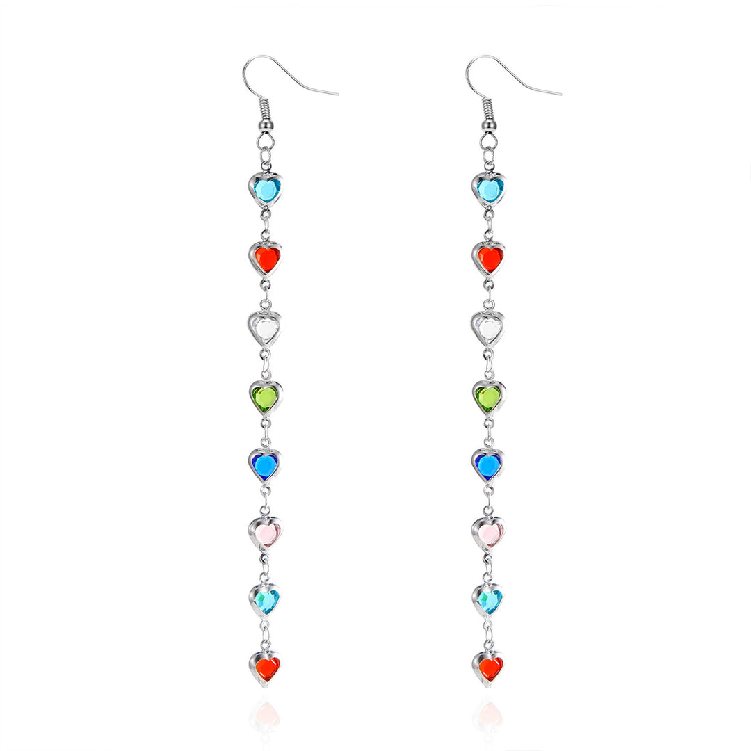 Dazzling Heart-Shaped Drop Earrings Kalsten