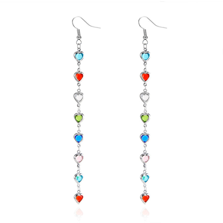 Dazzling Heart-Shaped Drop Earrings Kalsten