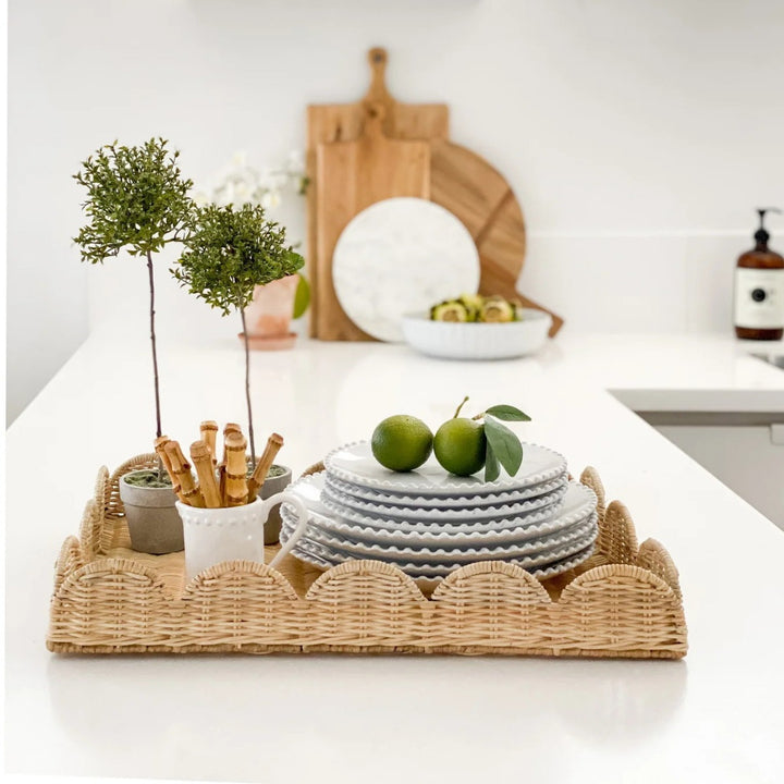 Decorative Woven Serving Tray Kalsten